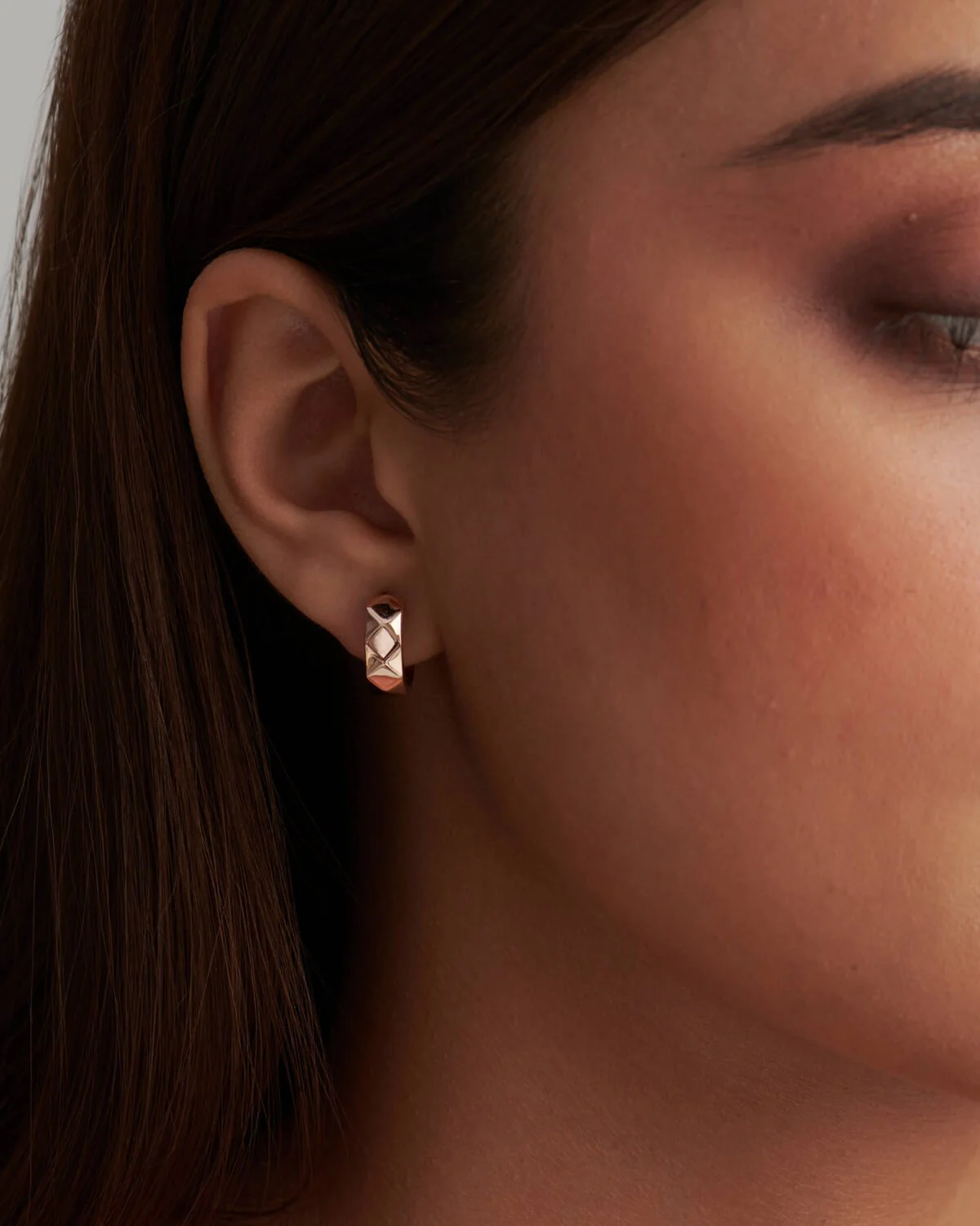 Geometric Hoop Earrings in 10K | 14K | 18K Solid Gold - Chunky Hoops - Image 5