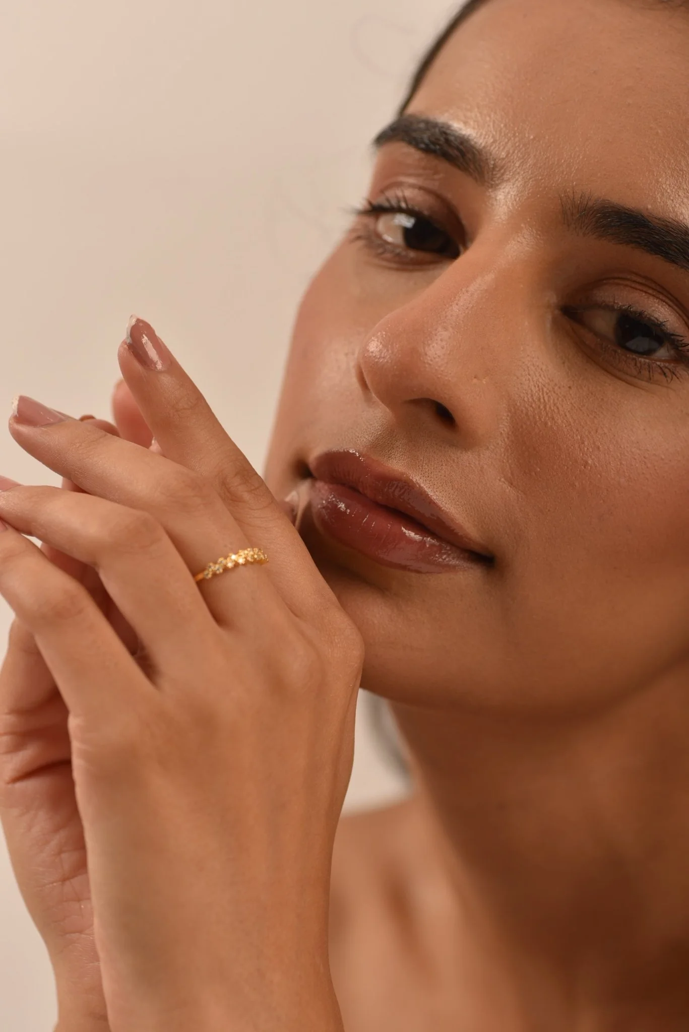 Gold Graduated Diamond - 14K Stacking Ring - Image 2