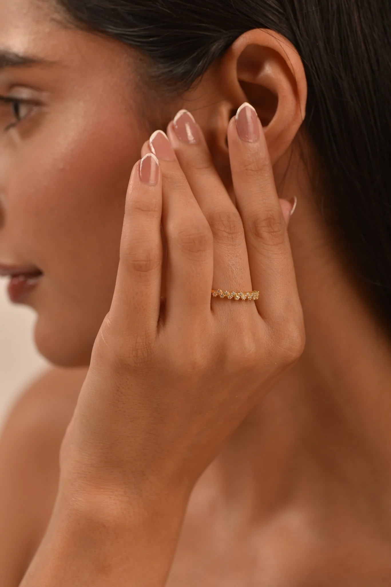 Gold Graduated Diamond - 14K Stacking Ring - Image 6