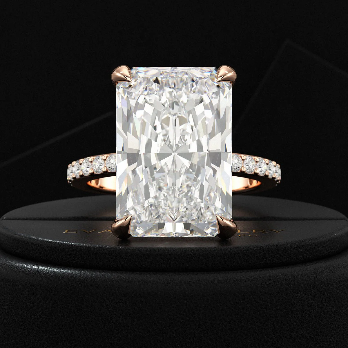 HUGE 10 Carat Radiant Cut Diamond Engagement Ring - Image 10
