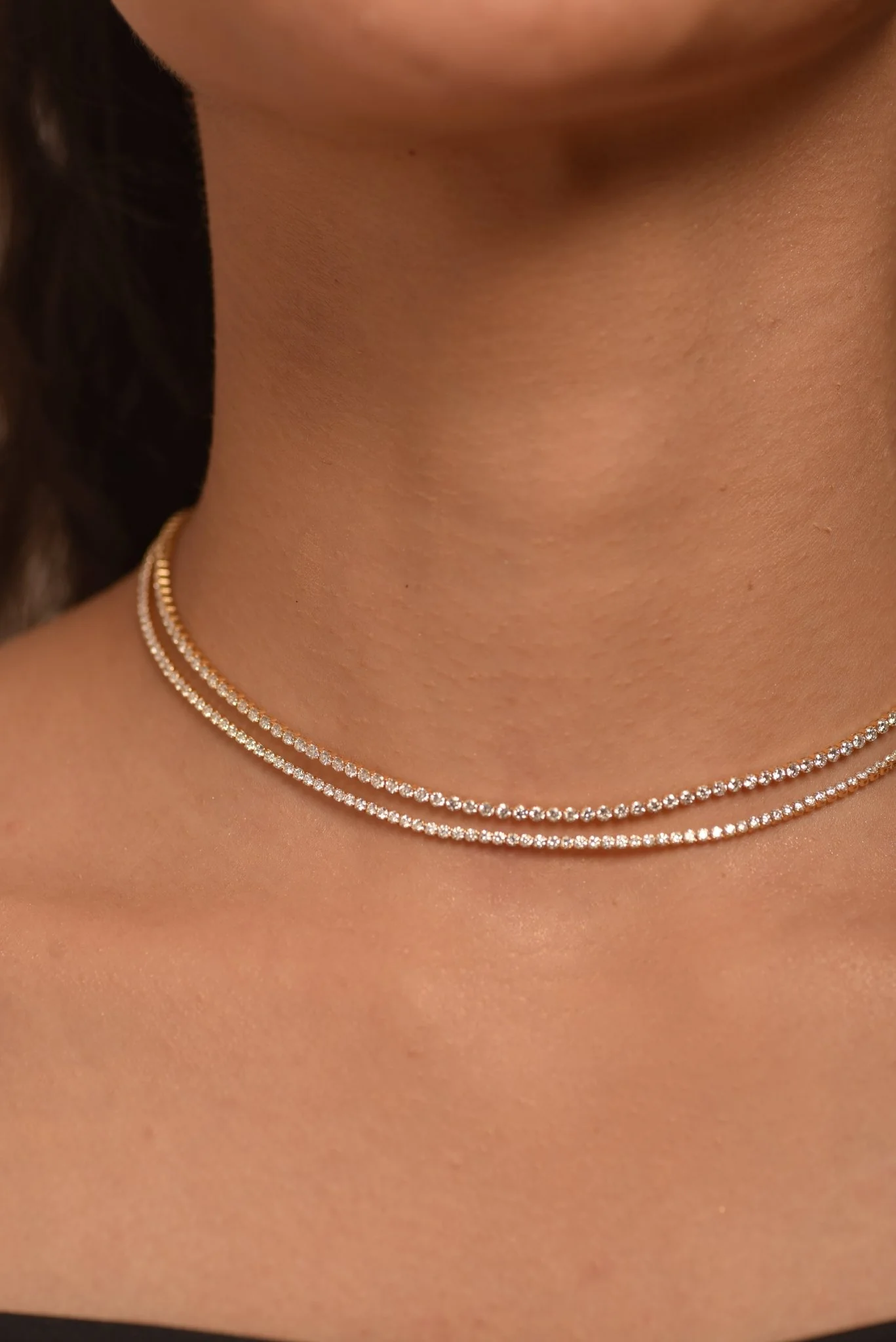 Luxury Diamond Tennis Necklace - 14K/18K White Gold Lab Grown Diamond Choker - Image 10