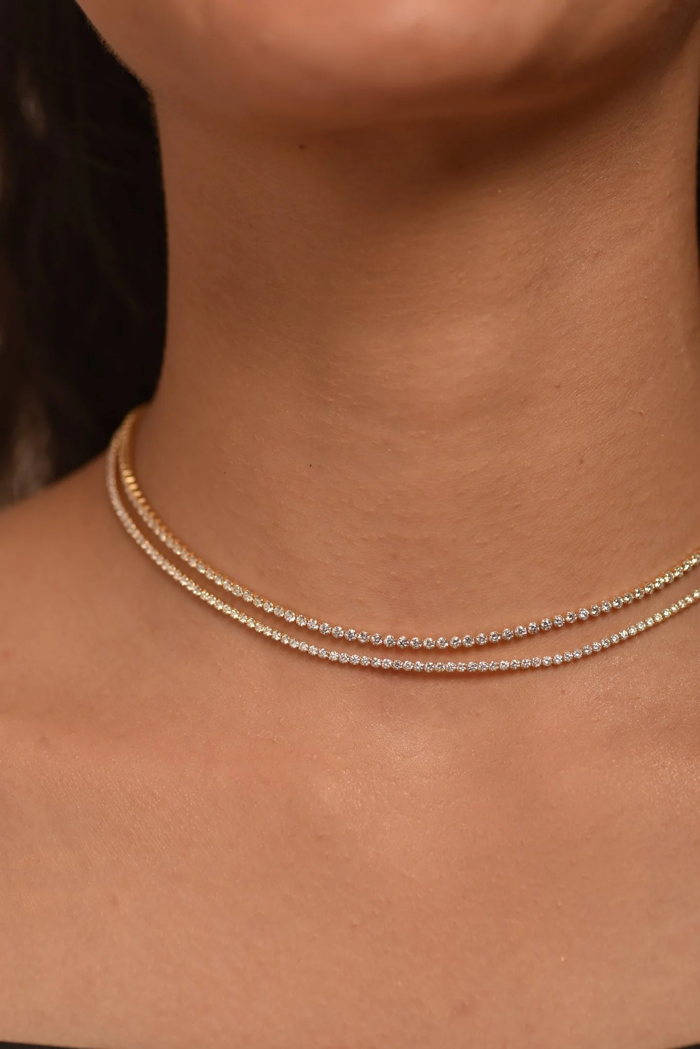 Luxury Diamond Tennis Necklace - 14K/18K White Gold Lab Grown Diamond Choker - Image 11