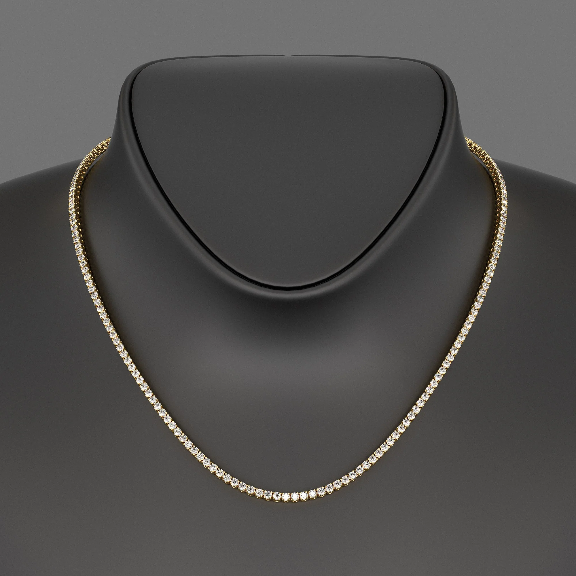 Luxury Diamond Tennis Necklace - 14K/18K White Gold Lab Grown Diamond Choker - Image 14