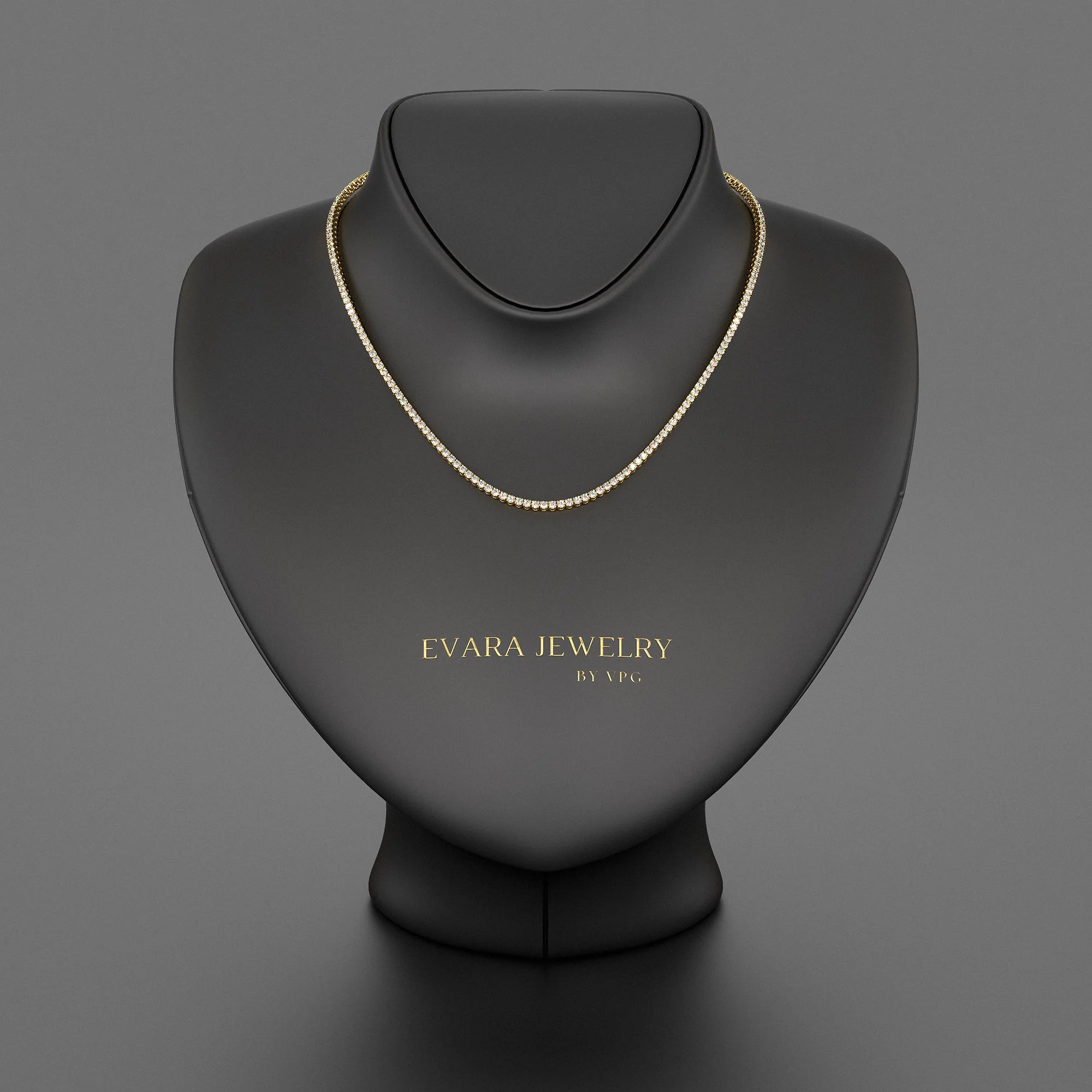 Luxury Diamond Tennis Necklace - 14K/18K White Gold Lab Grown Diamond Choker - Image 15
