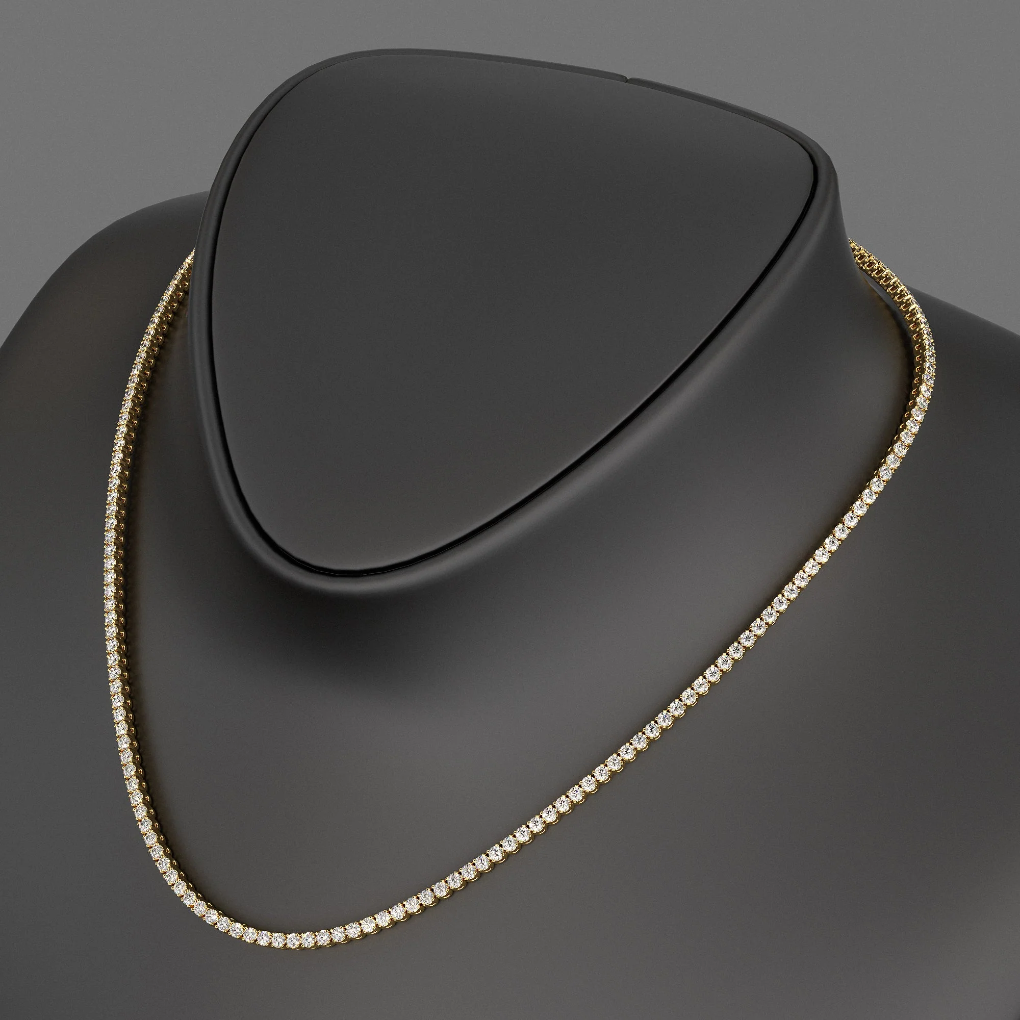 Luxury Diamond Tennis Necklace - 14K/18K White Gold Lab Grown Diamond Choker - Image 16
