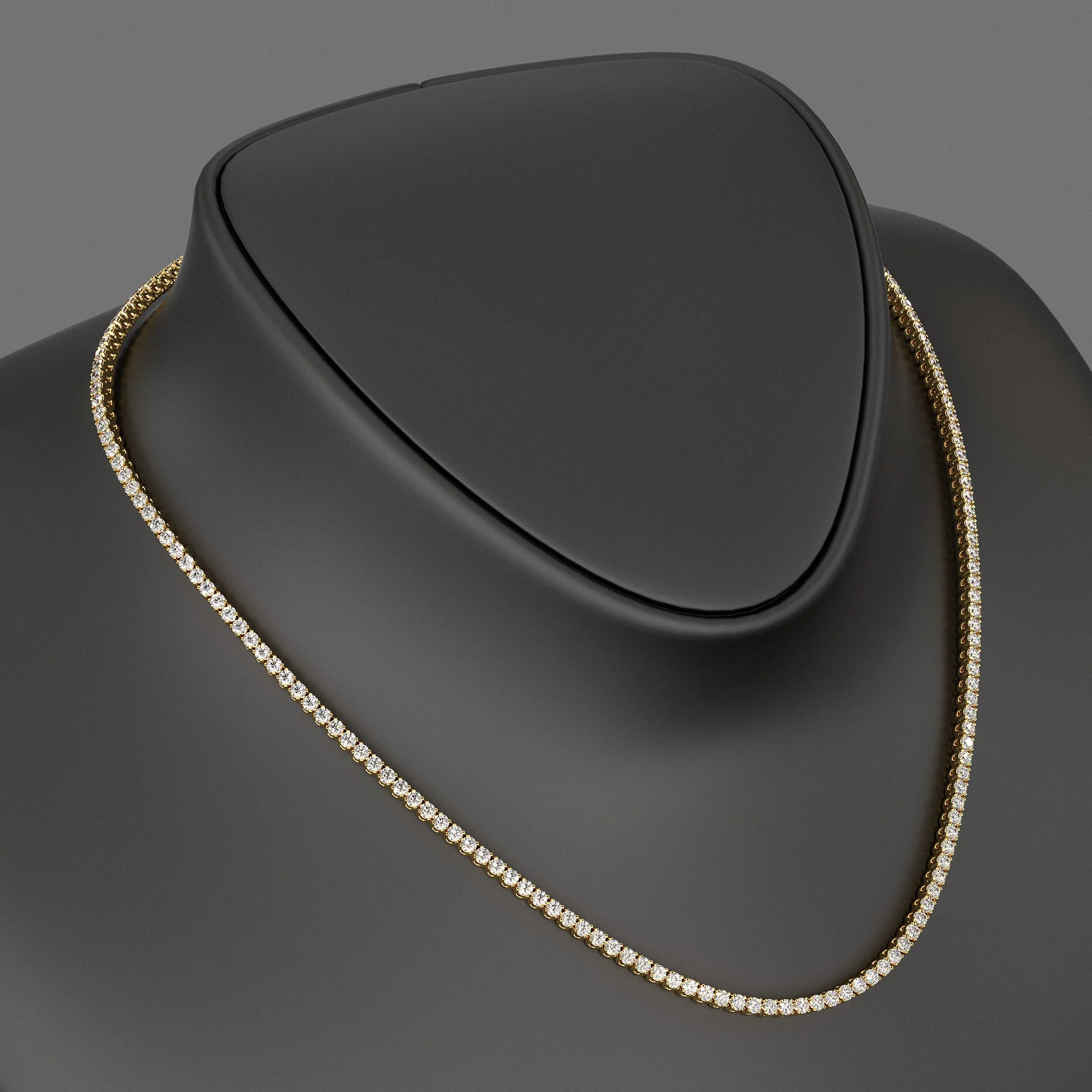 Luxury Diamond Tennis Necklace - 14K/18K White Gold Lab Grown Diamond Choker - Image 17