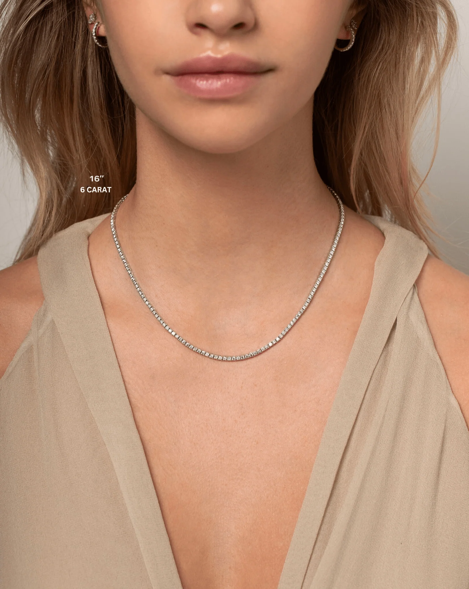 Luxury Diamond Tennis Necklace - 14K/18K White Gold Lab Grown Diamond Choker - Image 20