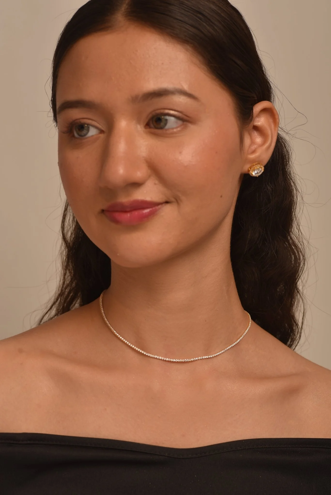 Luxury Diamond Tennis Necklace - 14K/18K White Gold Lab Grown Diamond Choker - Image 4