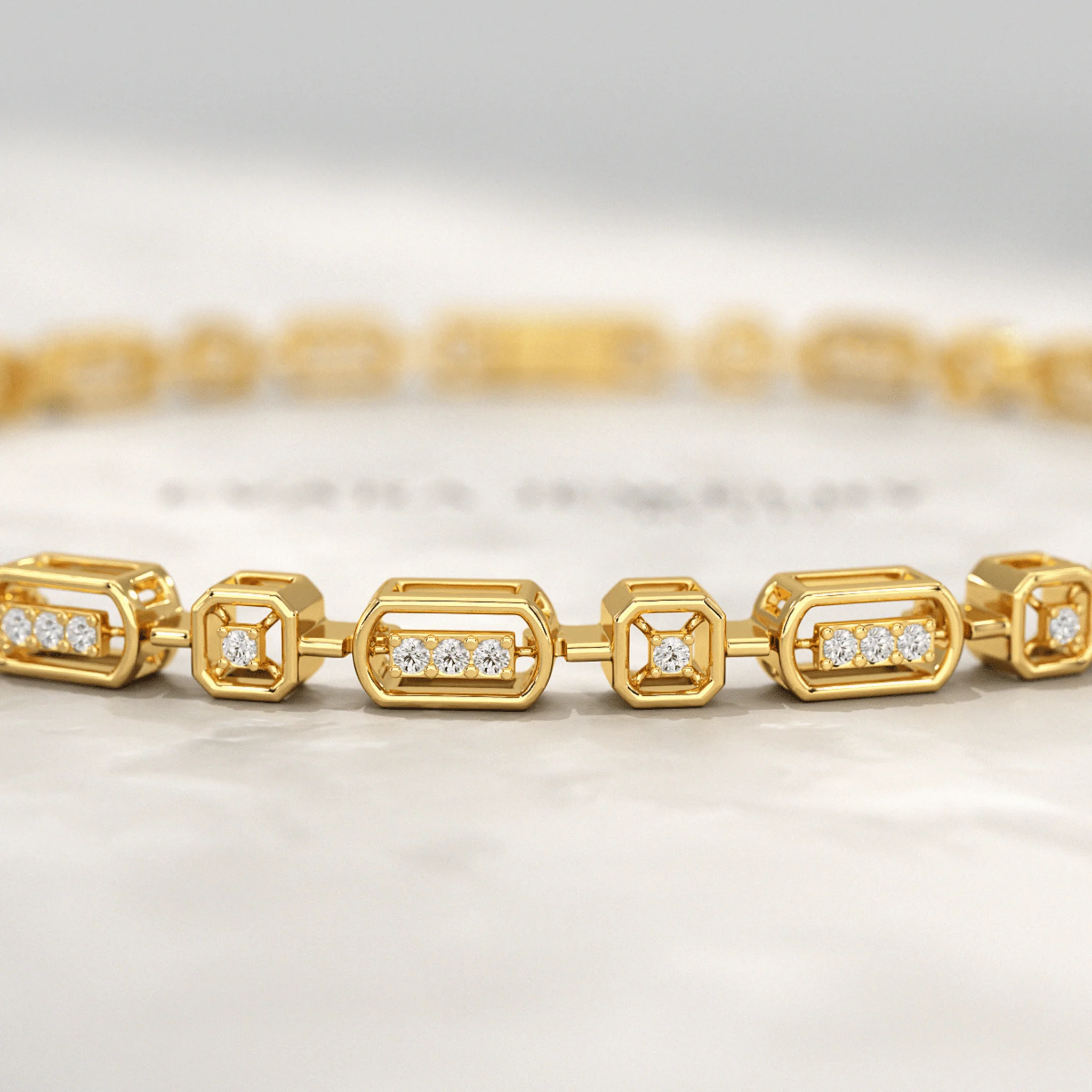 Modern Diamond Tennis Bracelet with Lab Grown Diamond - Image 2