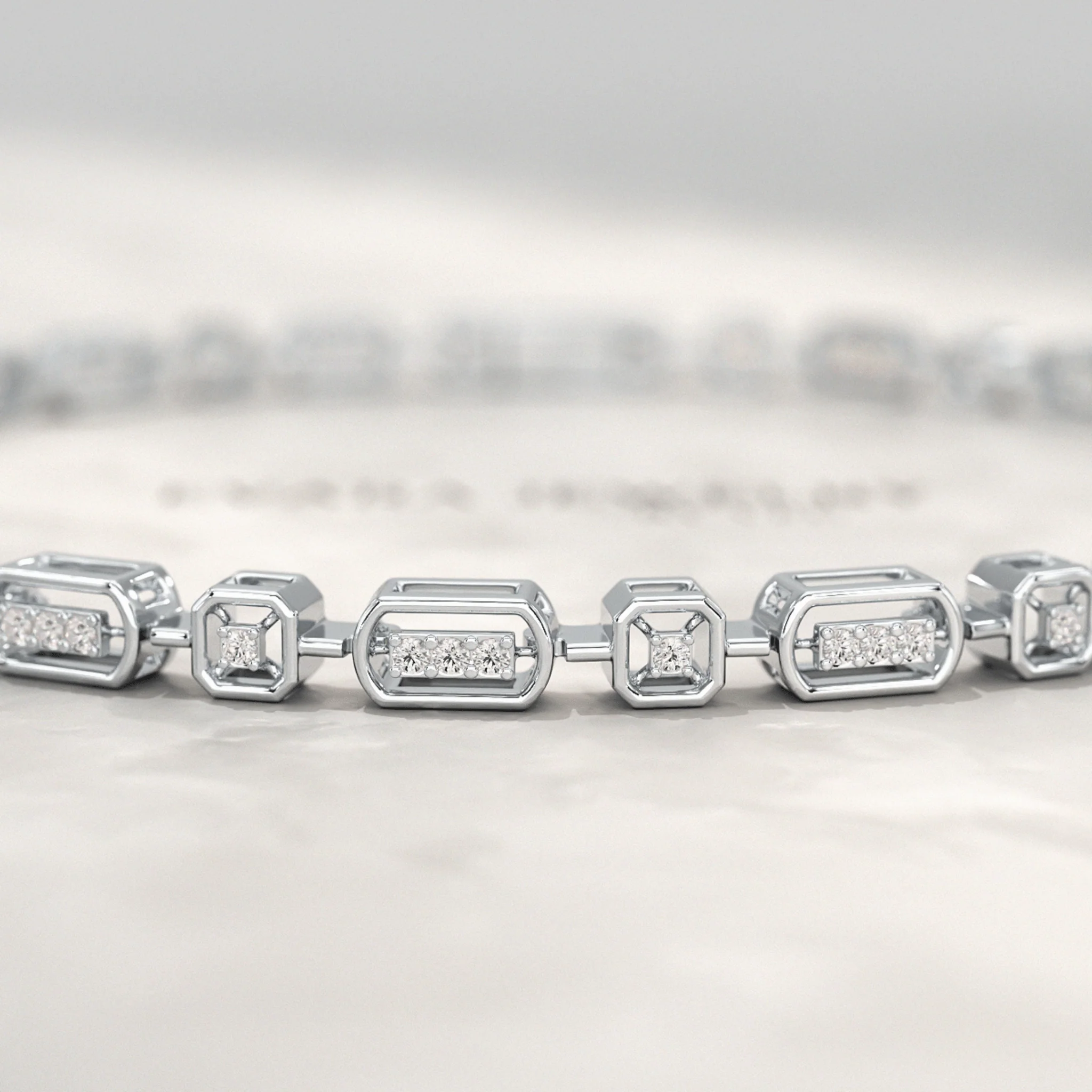 Modern Diamond Tennis Bracelet with Lab Grown Diamond - Image 6