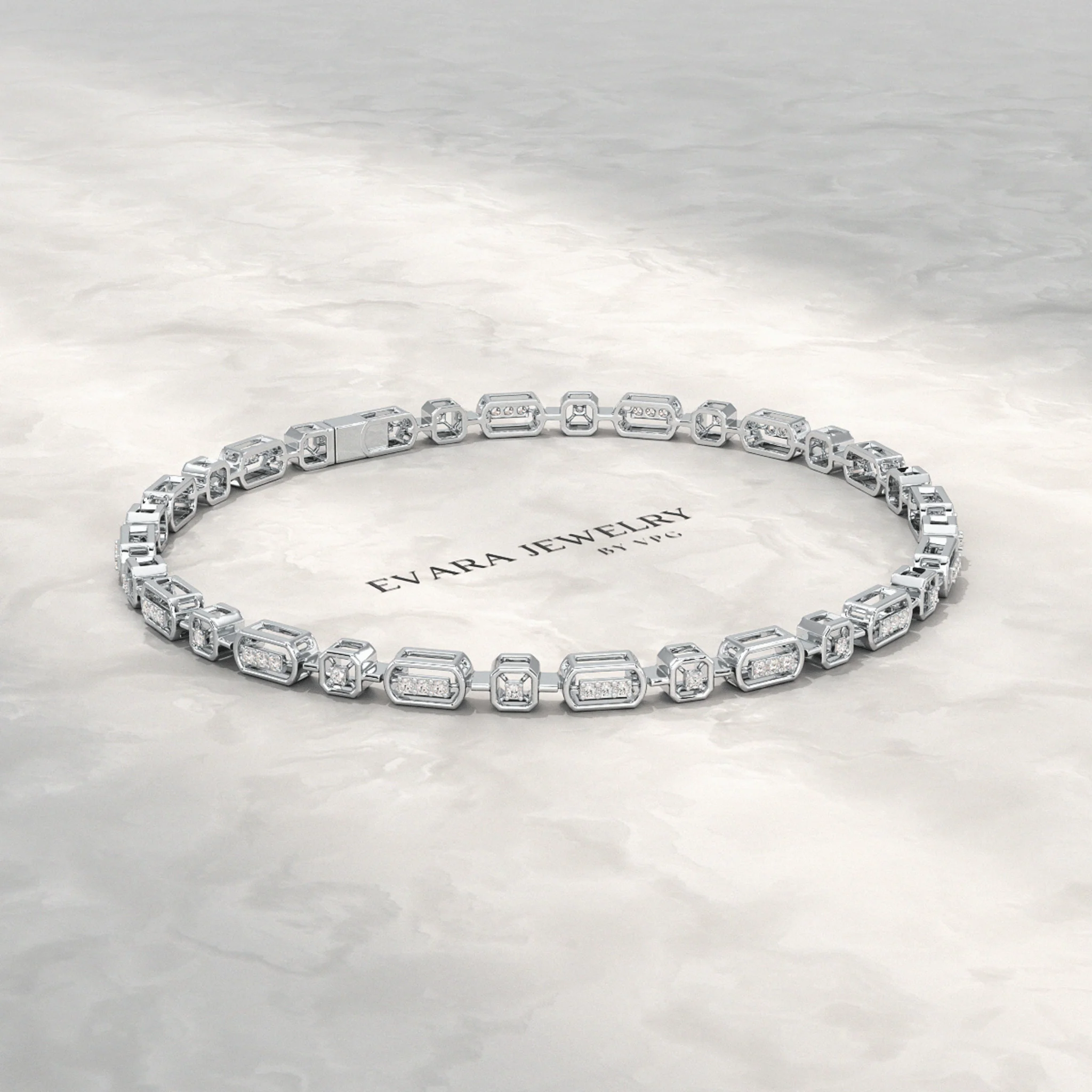 Modern Diamond Tennis Bracelet with Lab Grown Diamond - Image 7