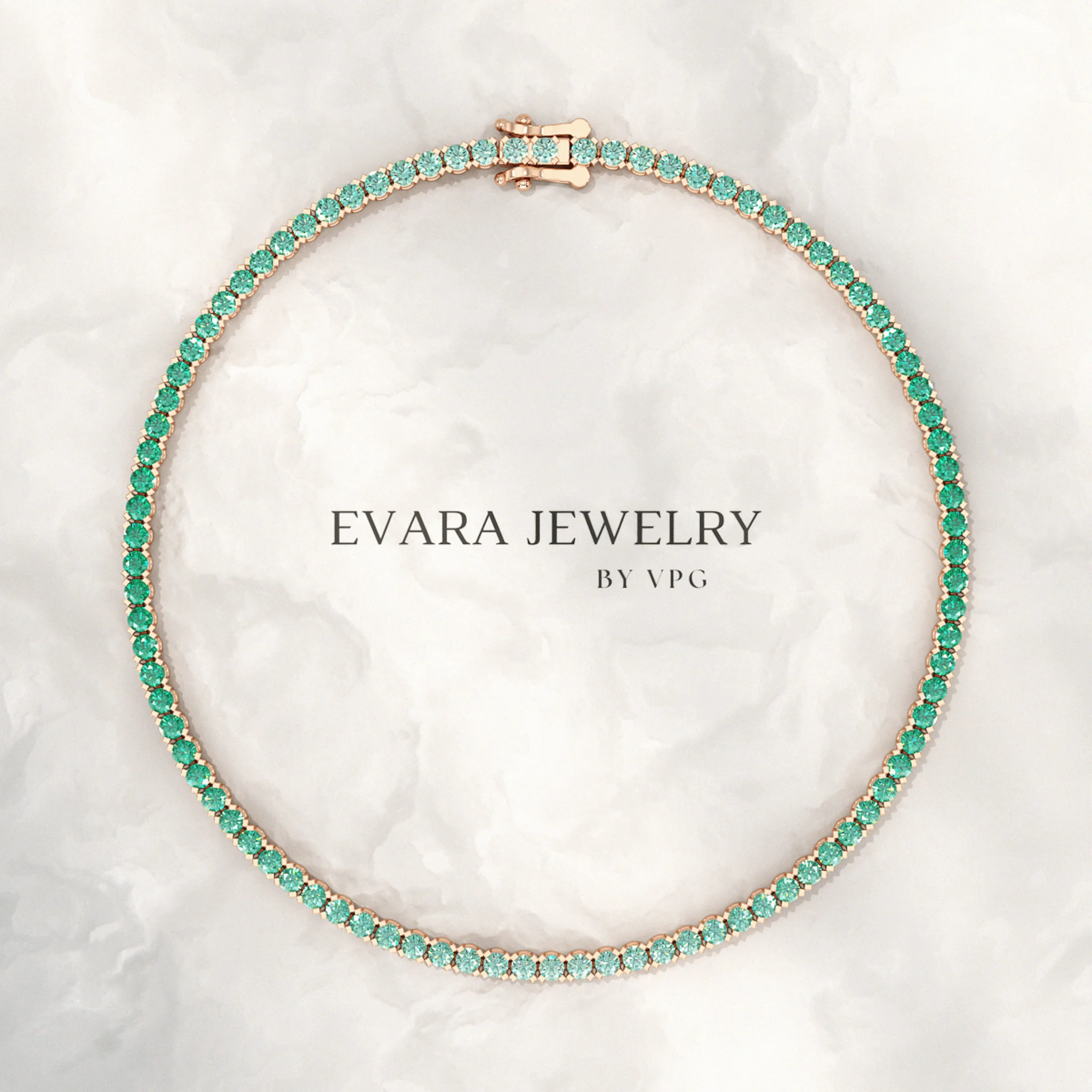 Natural Emerald Ombre 3.12 Carats Tennis Bracelet in 14K/18K Yellow Gold - Image 10