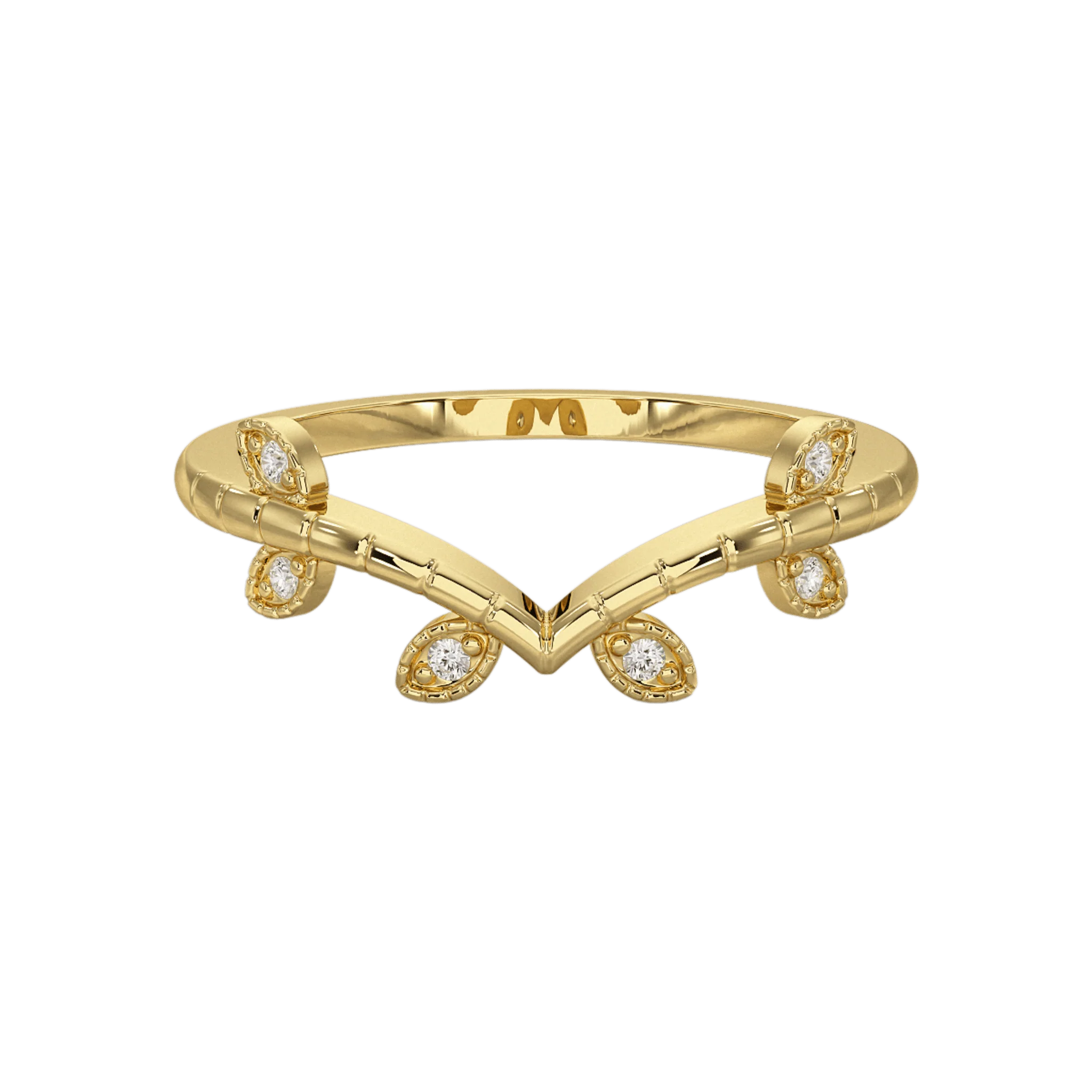 Nature Inspired Diamond Twig Stacking Ring