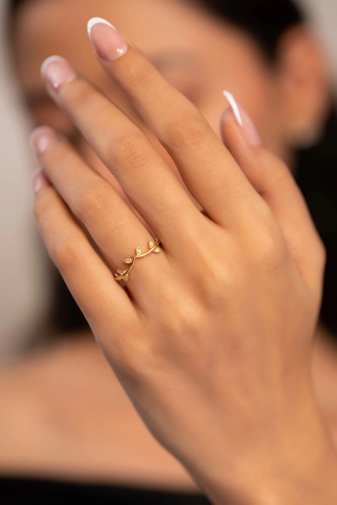 Nature Inspired Diamond Twig Stacking Ring - Image 4
