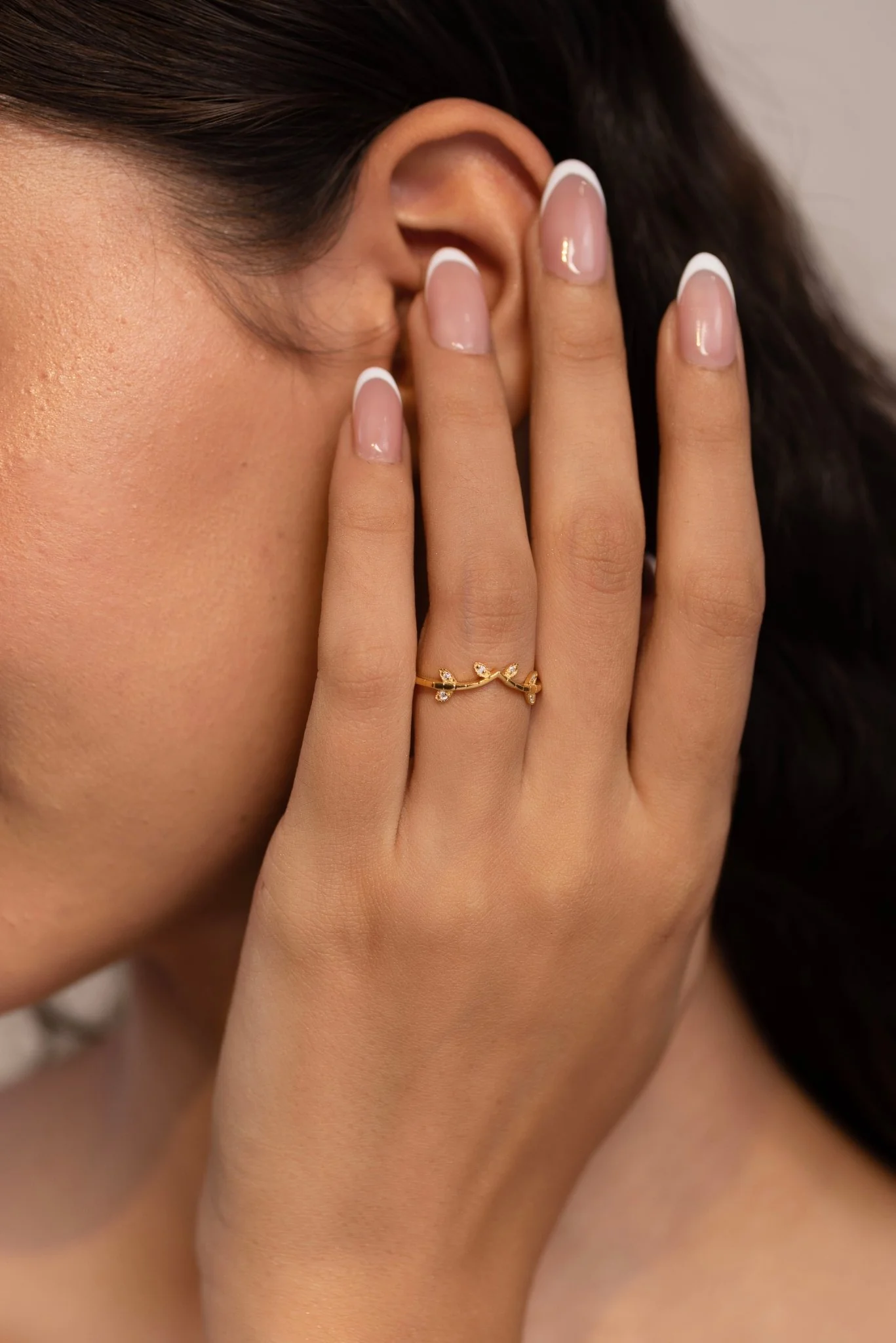Nature Inspired Diamond Twig Stacking Ring - Image 5