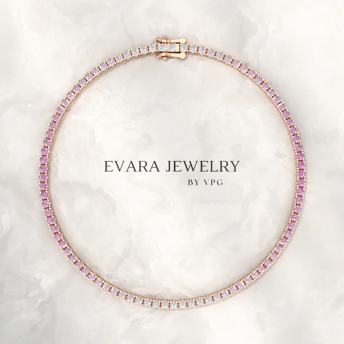Ombre 3.28 Carats Natural Pink Sapphire Tennis Bracelet in 14K/18K Rose Gold - Image 12