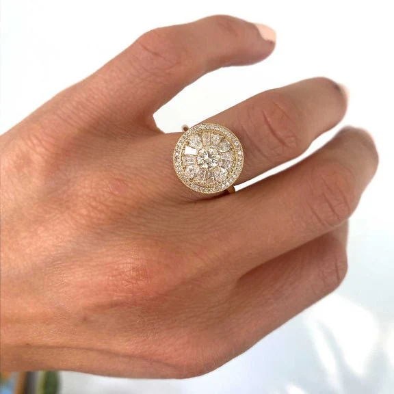Round Diamond Mosaic Anniversary Ring - Image 5