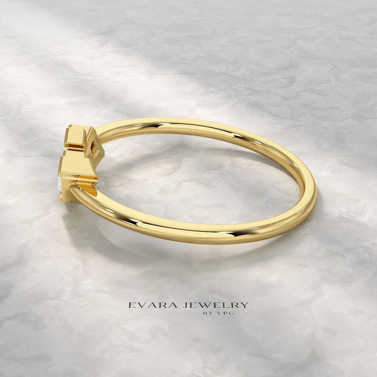 Tilted Baguette Diamond Ring - Image 11