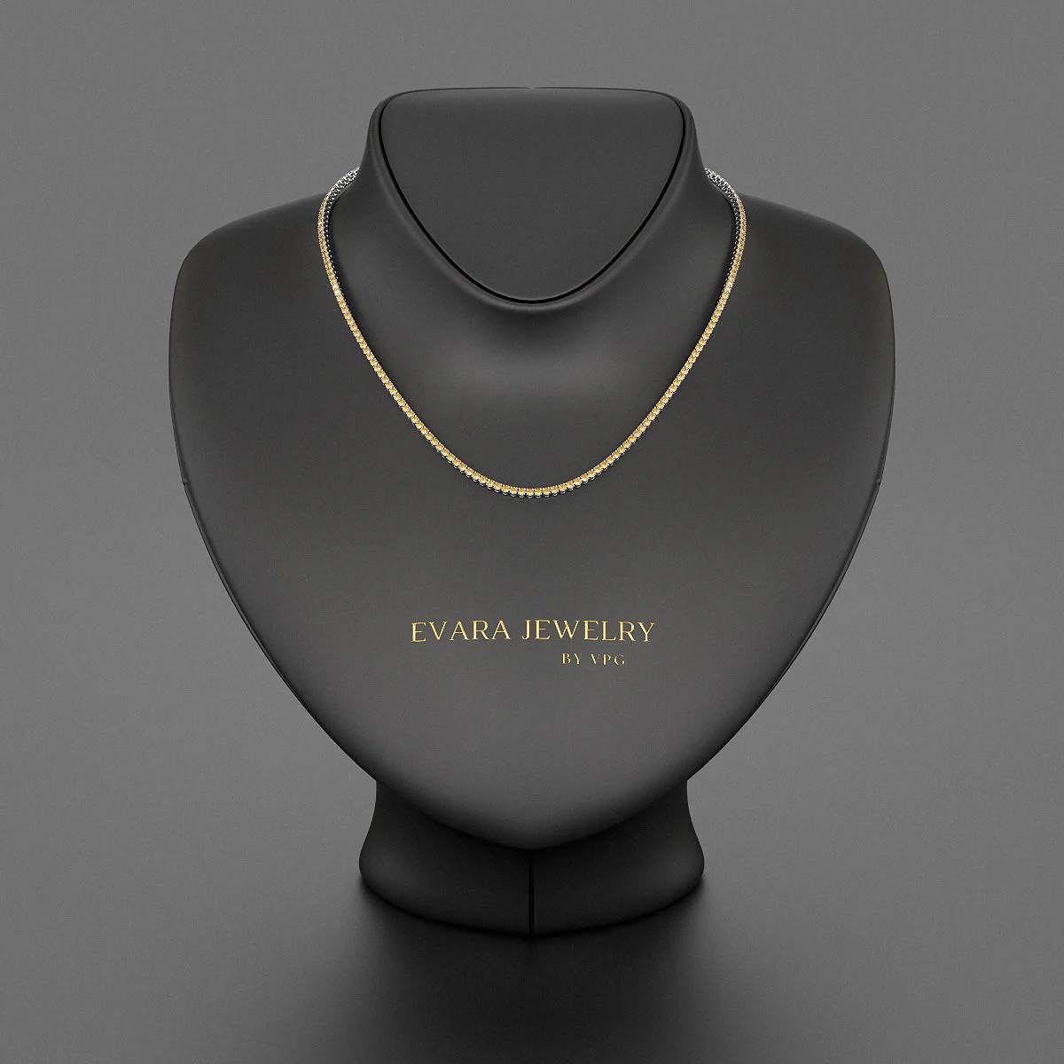 Yellow Sapphire Tennis Necklace in 14K/18K Yellow Gold - Image 3
